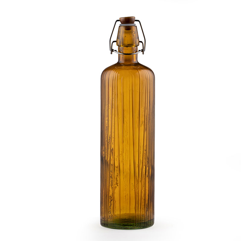 Kusintha Glass Water Bottle, 1.2l, Amber-0