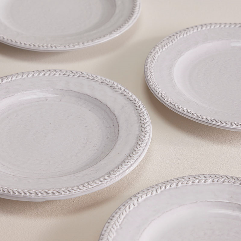 Hillcrest Set of 4 Side Plates D21cm, White-3