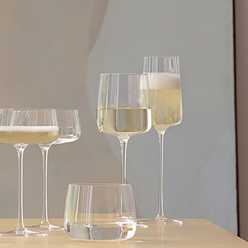 Metropolitan Set of 4 Champagne Flutes, 230ml, Clear-2