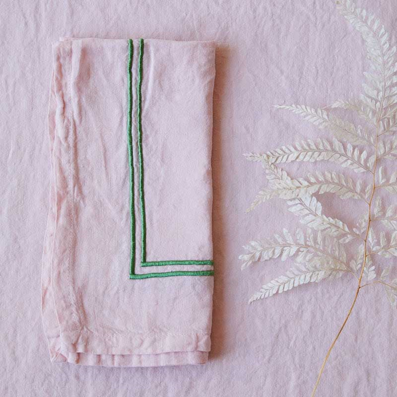 Set of Four Linen Napkins, 50 x 50cm, Pink-1