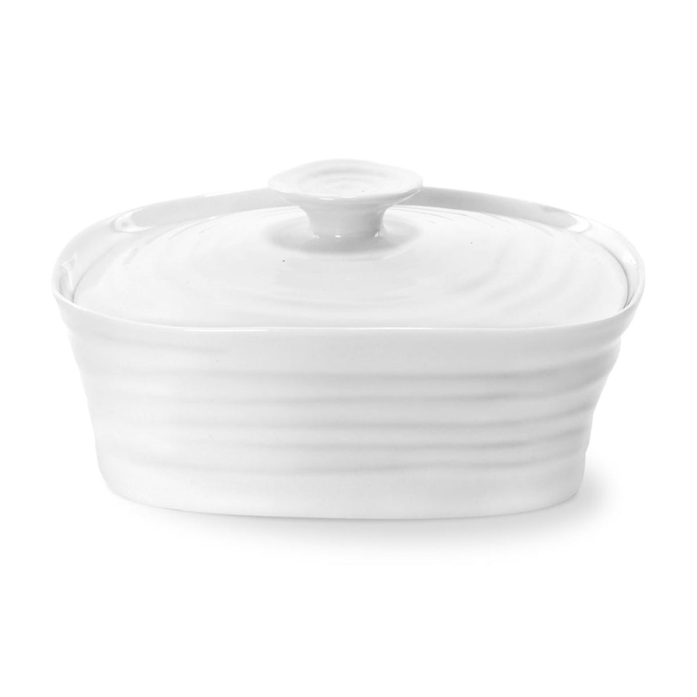 Ceramics Covered butter dish, 15.5 x 12cm, White-1