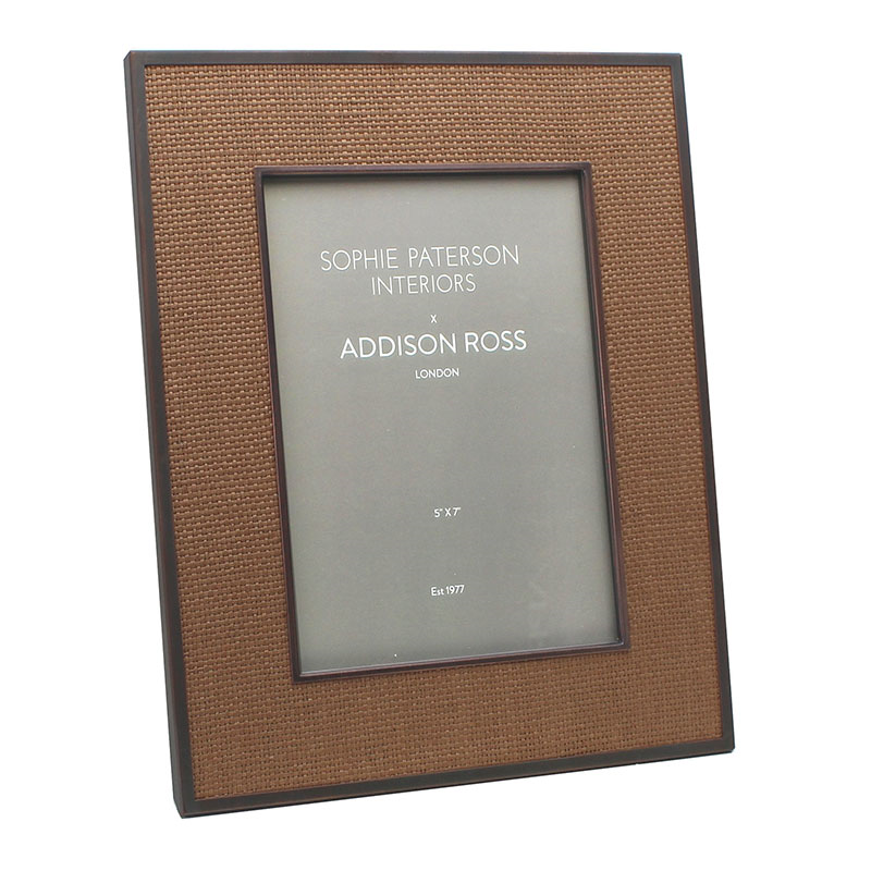 Rattan Photo Frame, 5 x 7", Almond-0