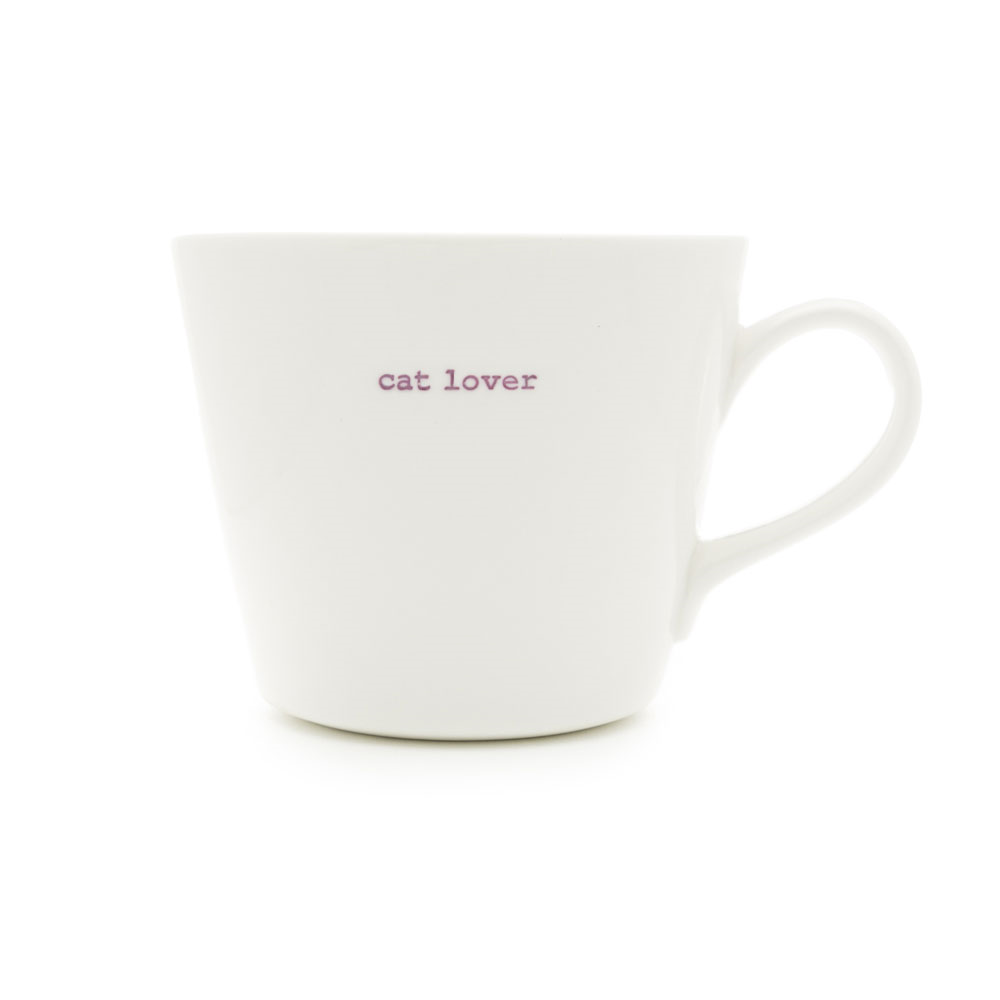 'Cat Lover' Bucket Mug, 350ml-0