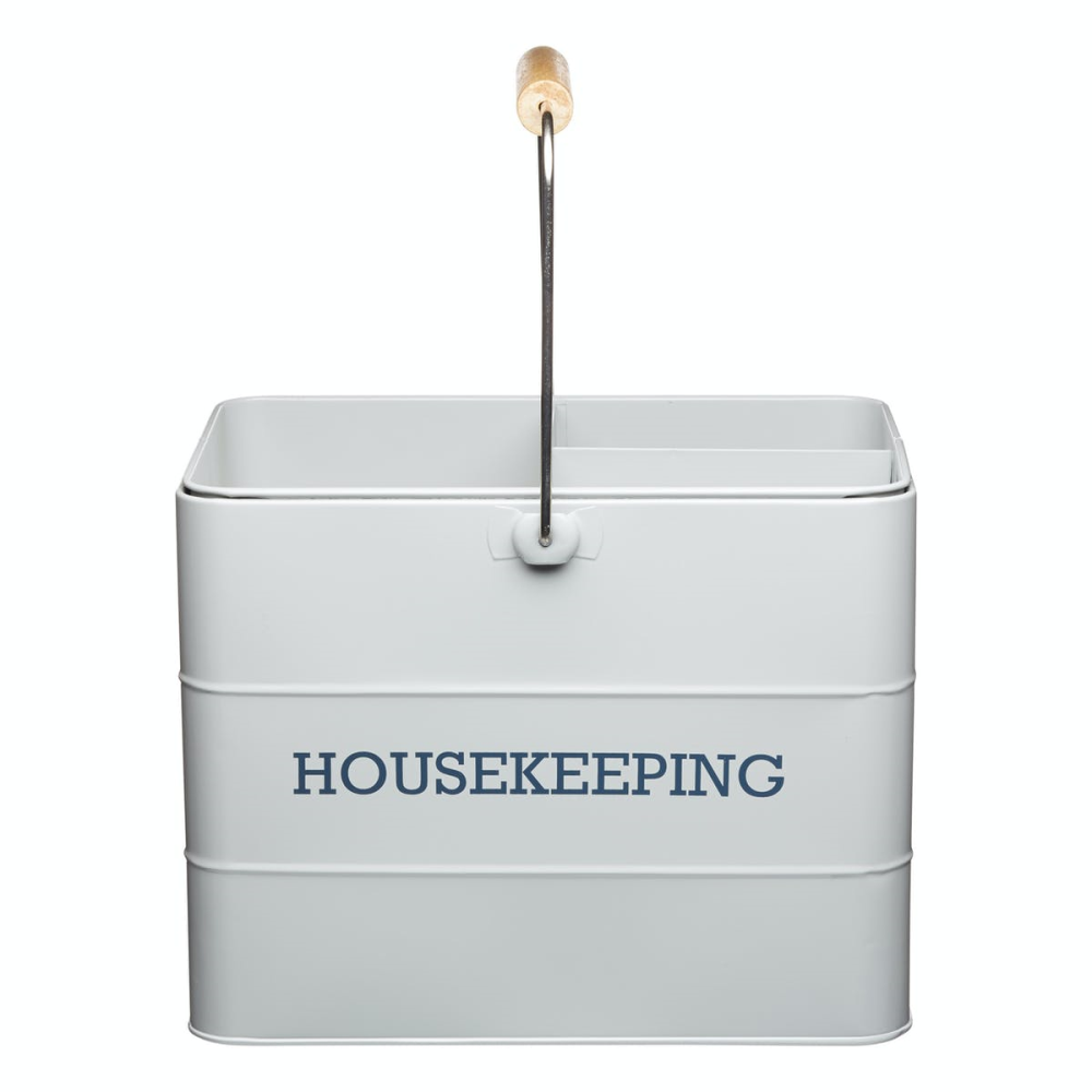 Living Nostalgia Housekeeping tin, 33 x 21 x 26cm, French Grey-0