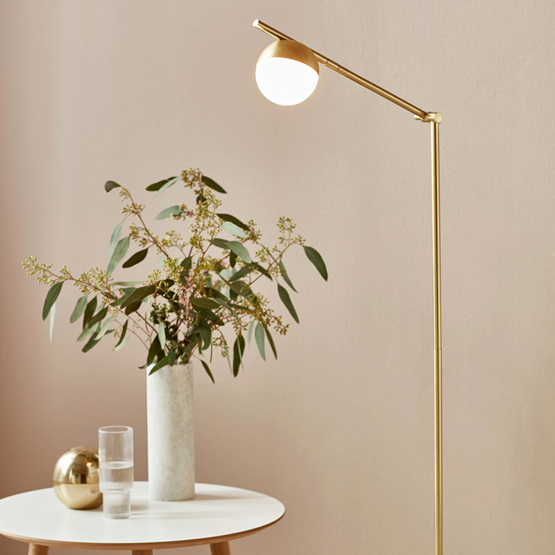 Contina Floor Lamp, H139.5cm, Brass-2