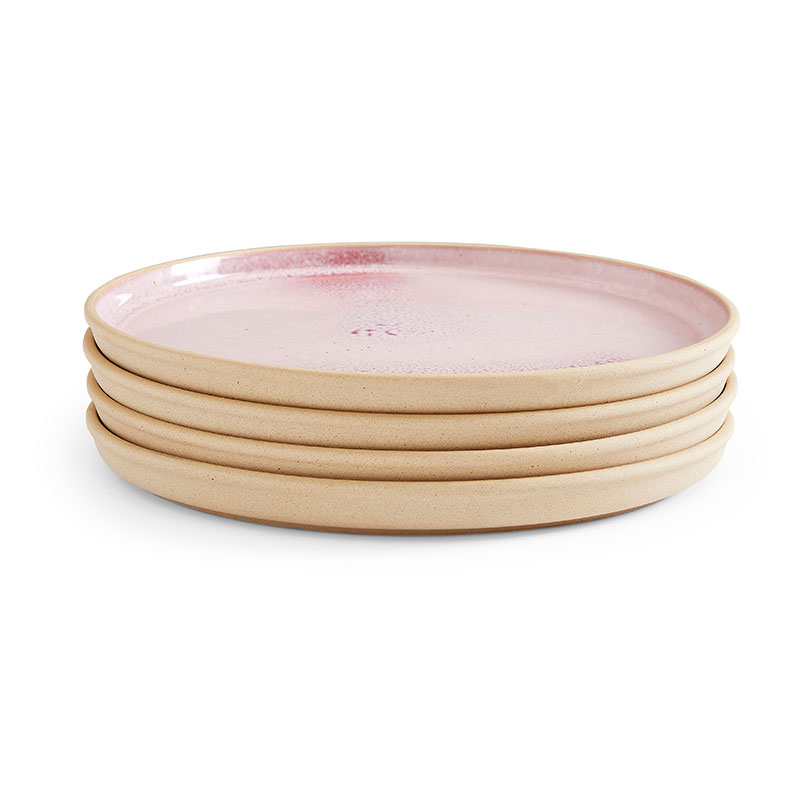 Minerals Set of 4 Dinner Plates, D26.5cm, Rose Quartz-1