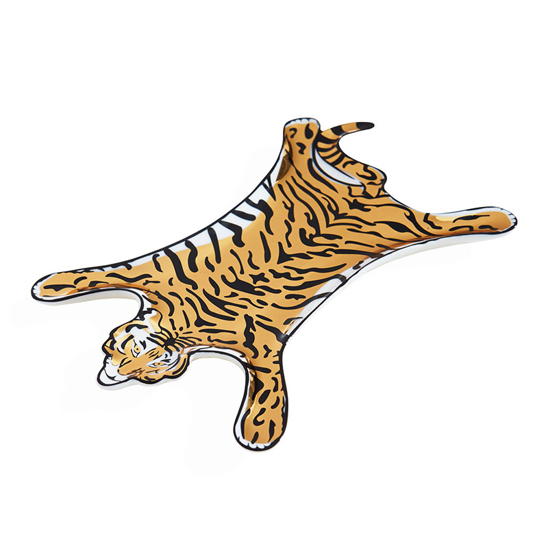 Tiger Stacking Tray, 18 x 12cm, Gold-2