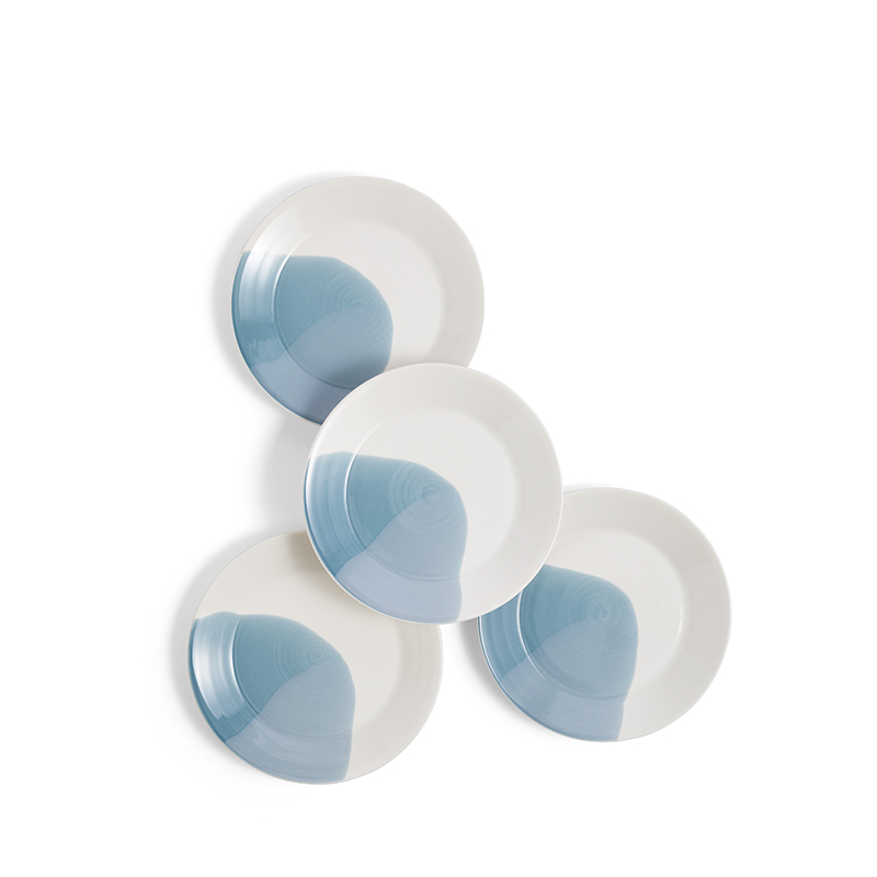 Signature 1815 Set of 4 Plates, D24cm, Blue-0