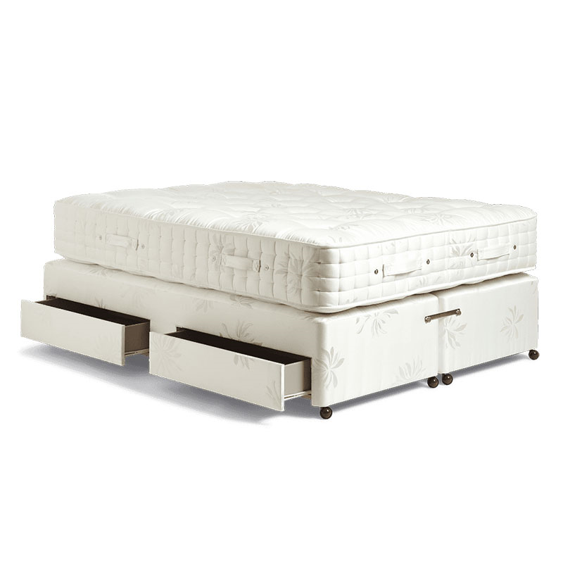 Deluxe bed 4 drawer, double, White-4