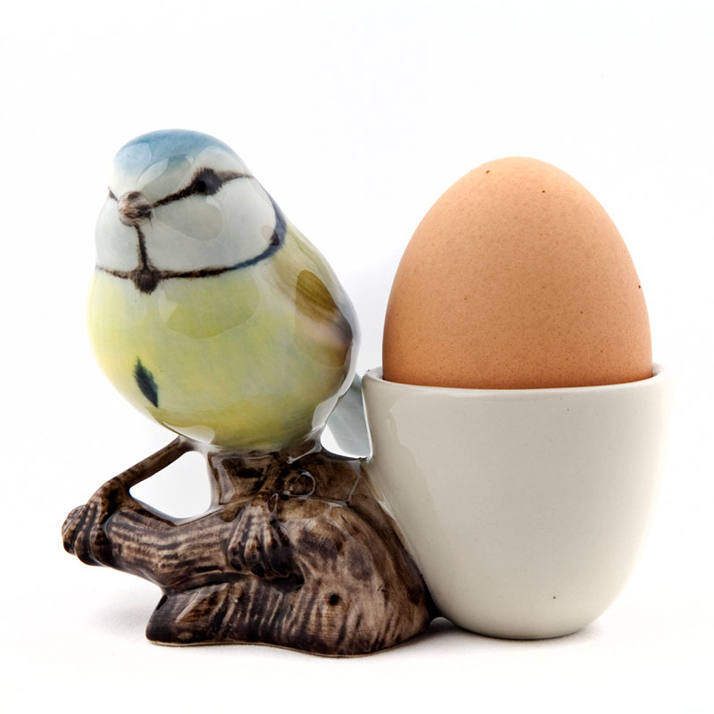 Blue Tit Egg Cup, H9cm, Blue-0