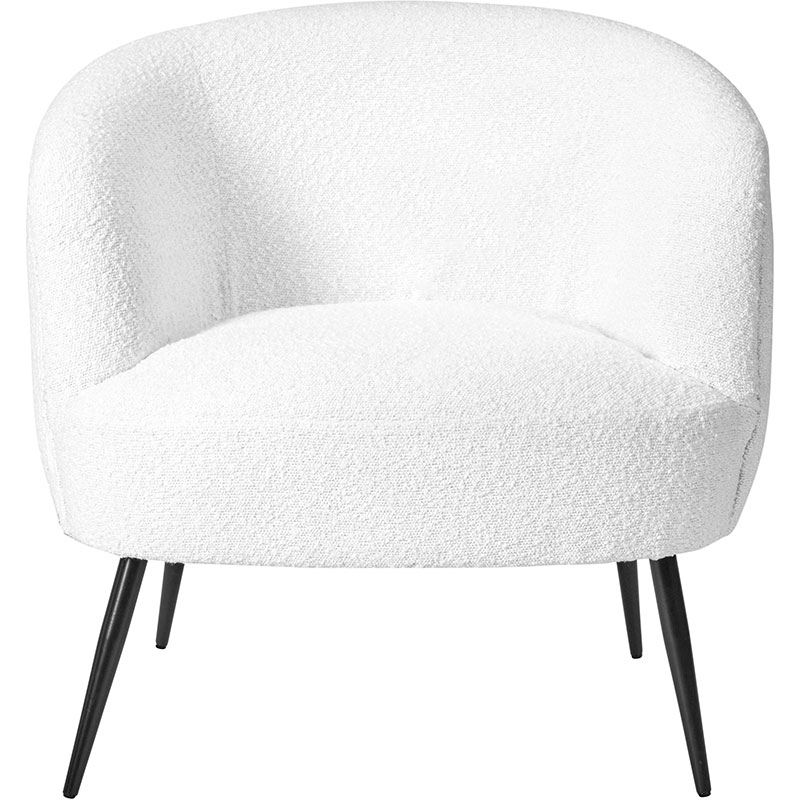 Siena Boucle Accent Chair, White-1