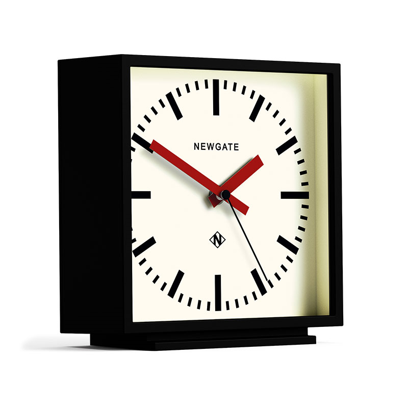 AMP Clock, H20.3 x W19.3 x D8cm, Black/Red-1