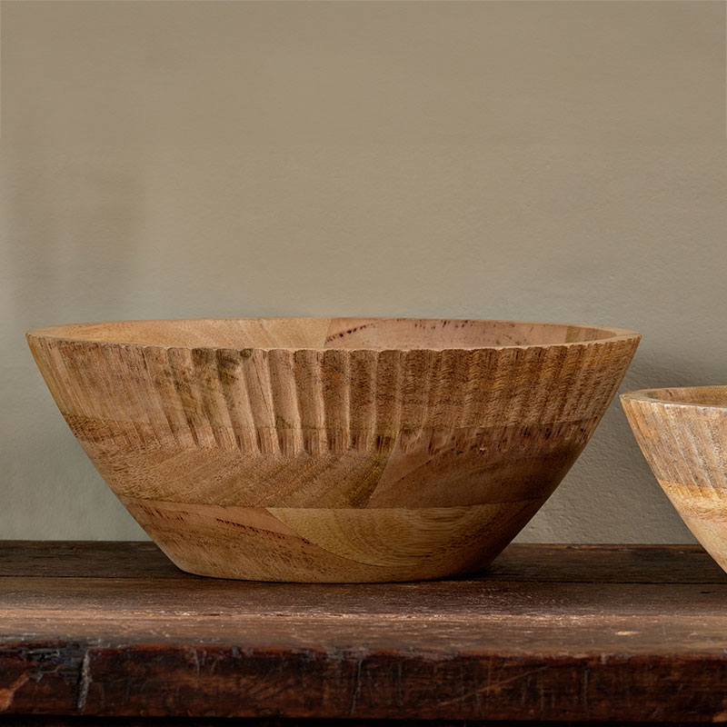 Gavivi Mango Wood Bowl, D30.5cm, Natual-0