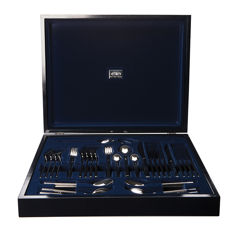 Sandtone 44 Piece Cutlery Set With Canteen, Satin Finish-2