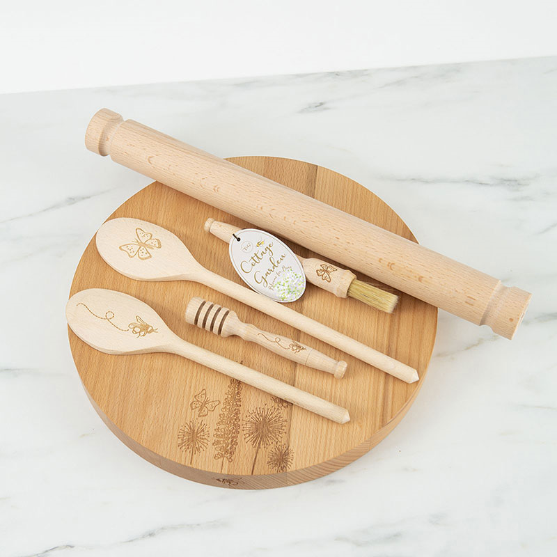 Cottage Garden Rolling Pin, Beech-1