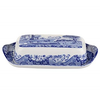 Blue Italian Butter Dish, 20 x 10cm-0