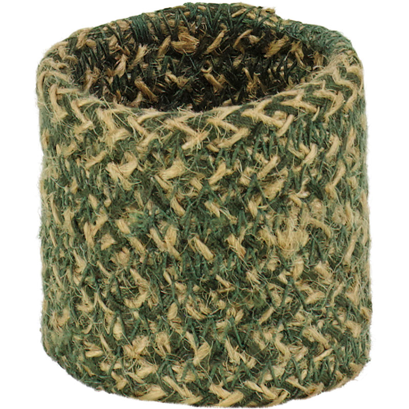 Jute Set of 4 Napkin Rings, H5 x D5cm, Olive-2