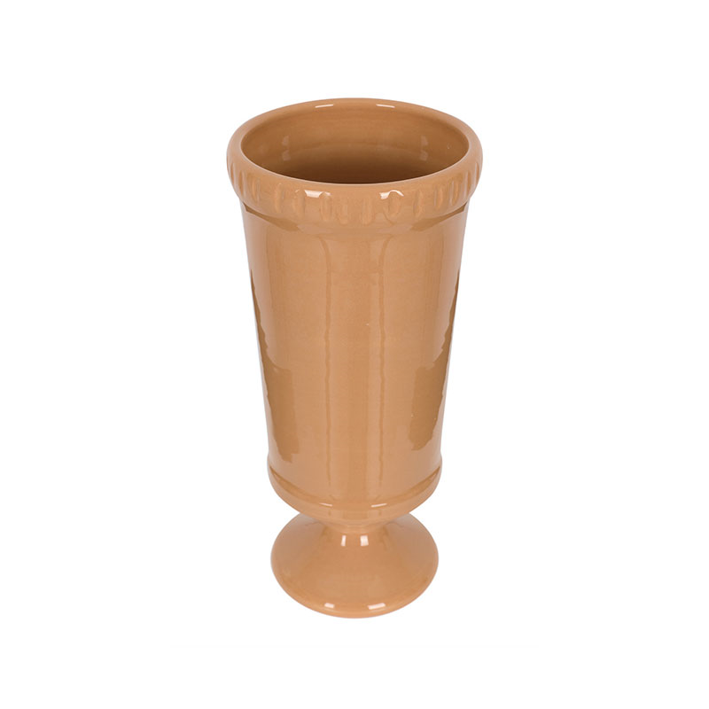 Flora Ceramic Urn Vase, Medium, Terracotta-2