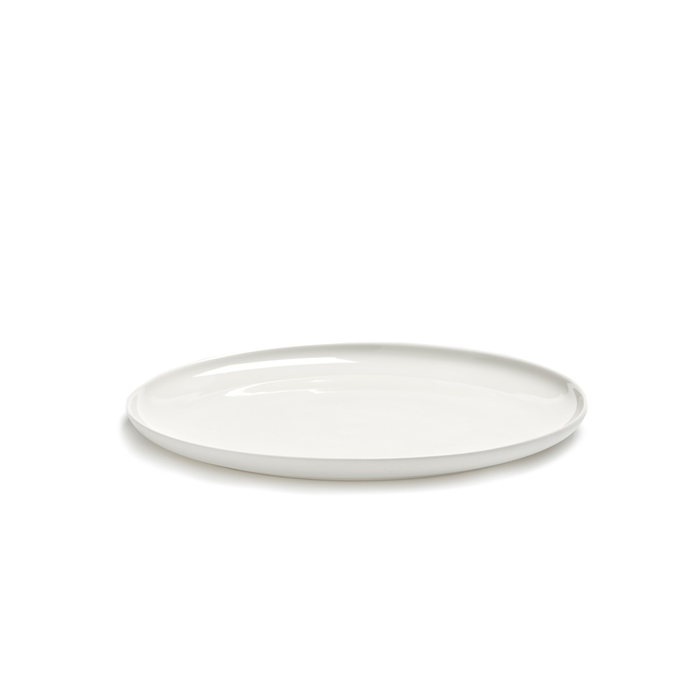 Base Set of 4 low plates, H2 x D24cm, White-0