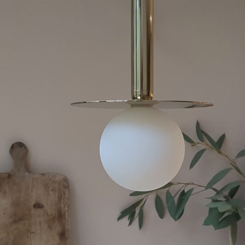 Disk Pendant Light, H206cm, Brass-4