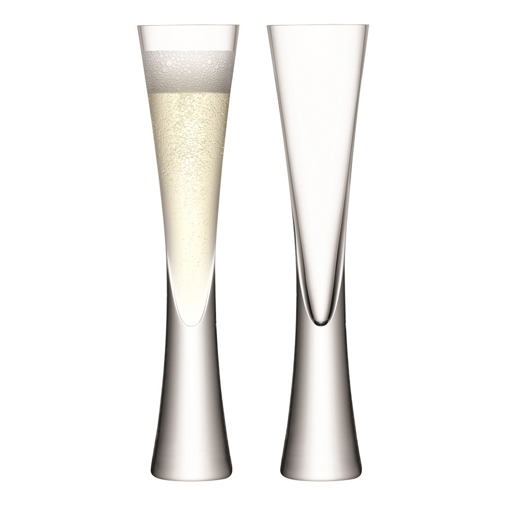 Moya Pair of Champagne flutes, 170ml, clear-0