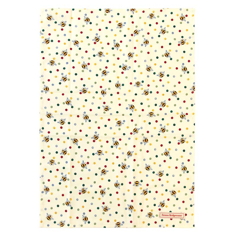 Bees Tea Towel, 75cm x 60cm, Yellow-0