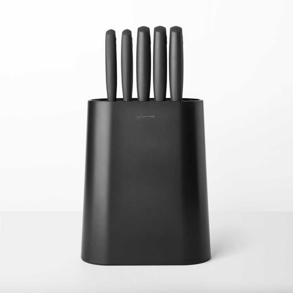 Tasty+ Knife block with knives, H33.5 x W19 x D9cm, Dark Grey-2