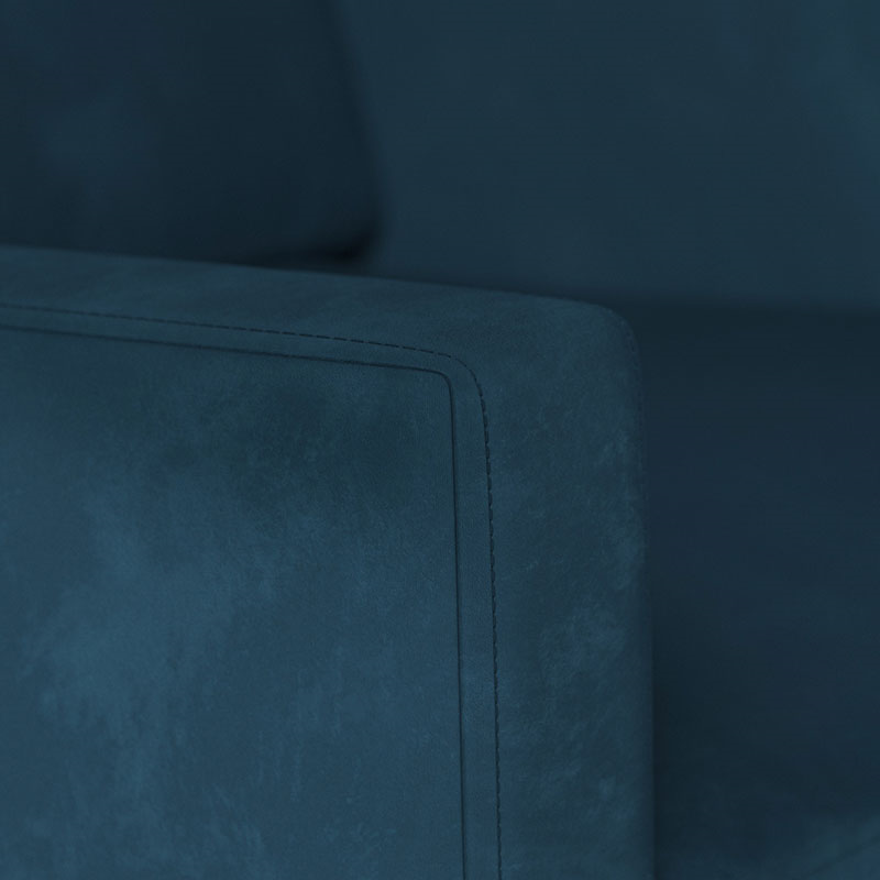 Model 01 Velvet Armchair, Teal-4