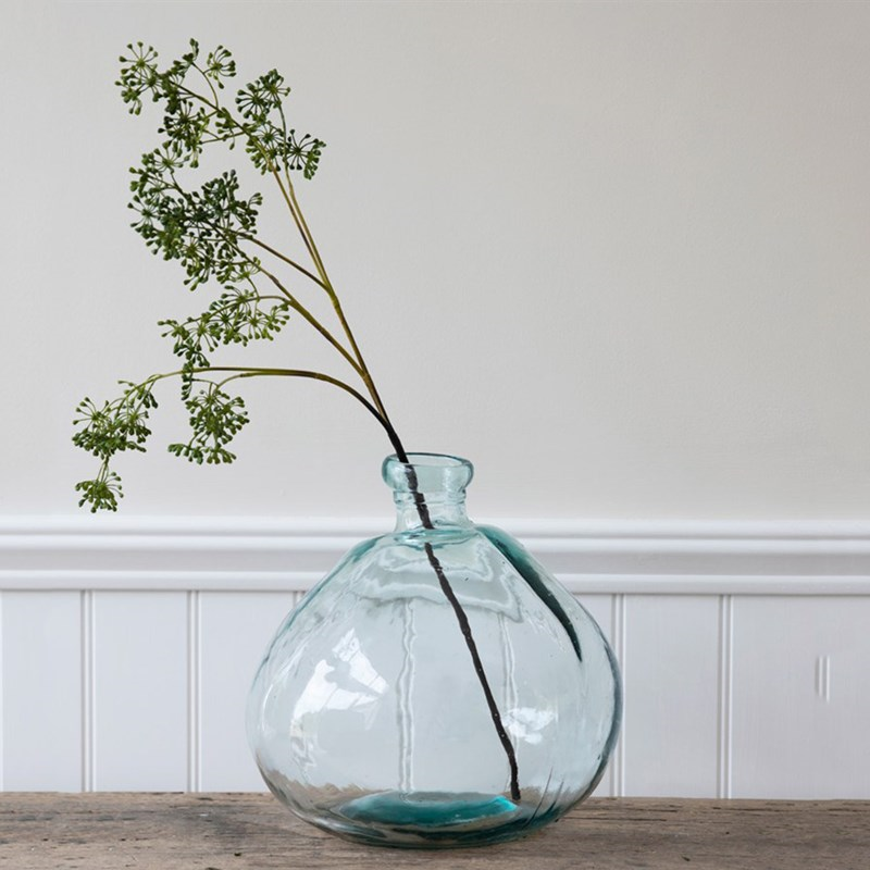 Wells Wide Bubble Vase, H22cm, Clear-0