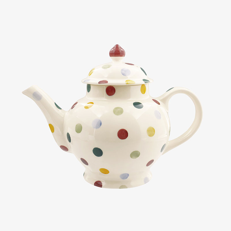 Polka Dot Teapot, 1.6l, Cream-1