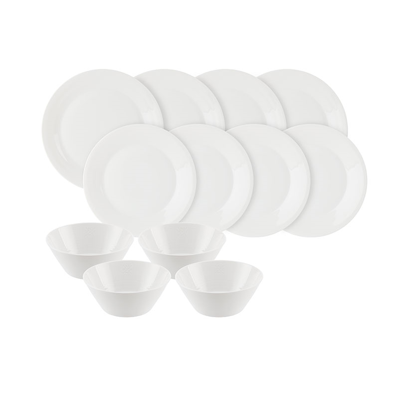 Pure 12 Piece Dinnerware Set, White-0