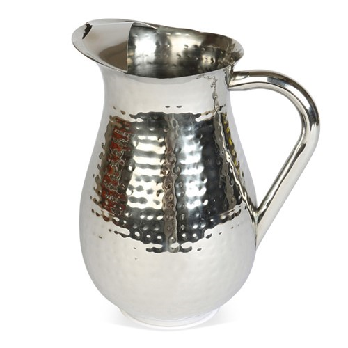 Champagne Hammered Tall pitcher, 23cm - 2.25 litre, Stainless Steel-0