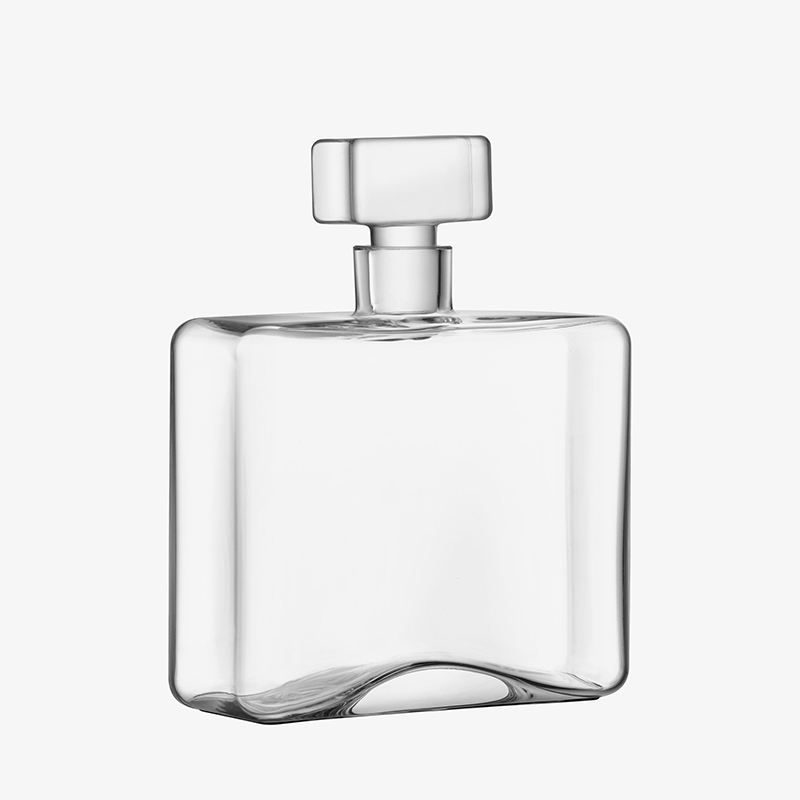 Cask Whisky Rectangle Decanter, 1l, Clear-2