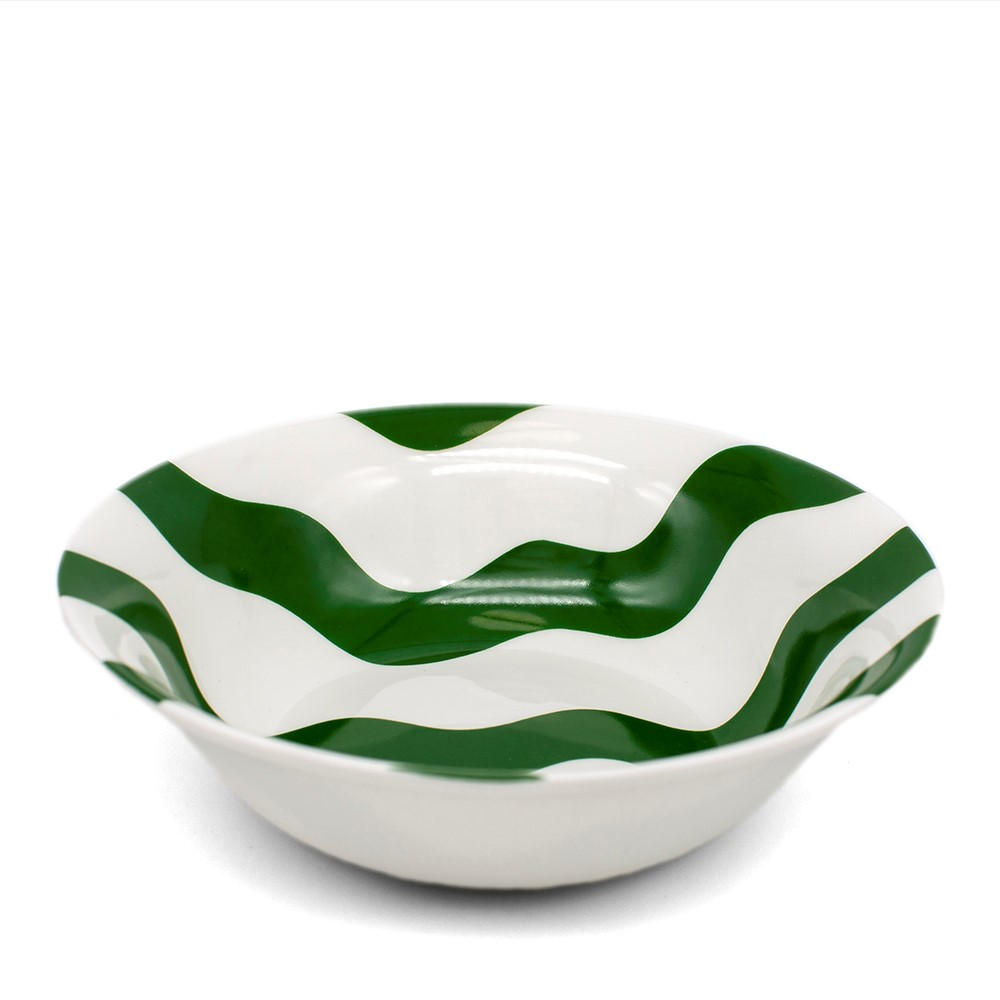 Scallop Collection Bowl, H5 x D17cm, Green-0