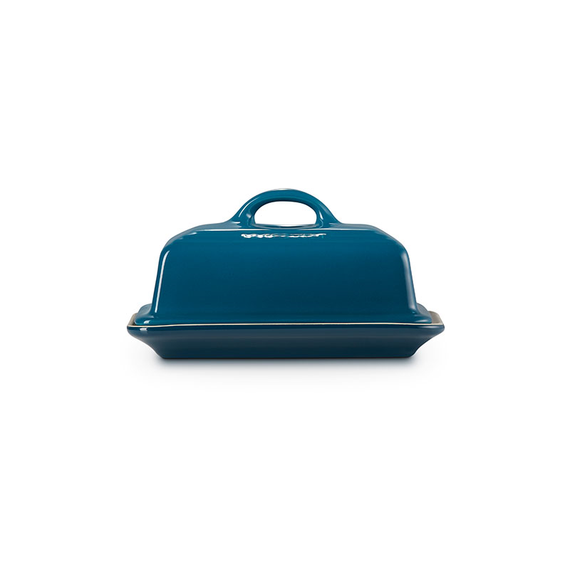 Stoneware Butter dish, 17cm, Deep Teal-2