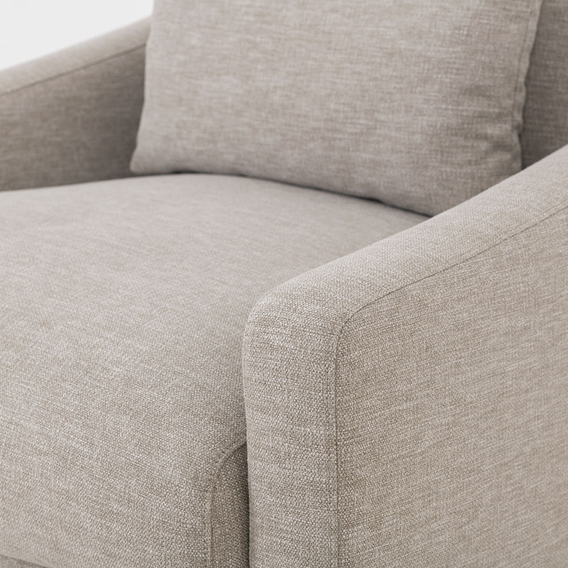 Model 07 Linen Armchair, Pumice-3