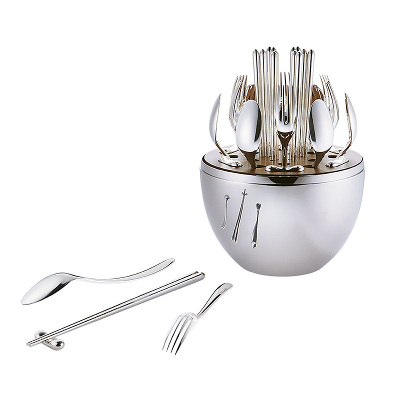 Mood Asia, Silver Plated Flatware set for 6 people, 24 piece, Silver Plated-2