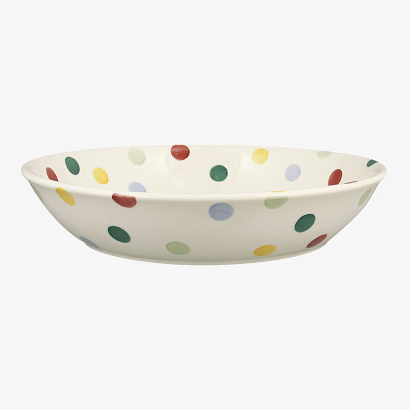 Polka Dot Pasta Bowl, D23.5cm, Cream-1