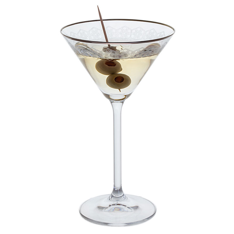 Gatsby Pair of Martini Glasses, 210ml, Clear-2