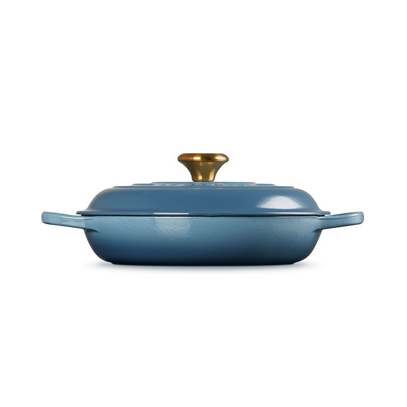 Signature Cast Iron Shallow Casserole, 26cm, Chambray-2