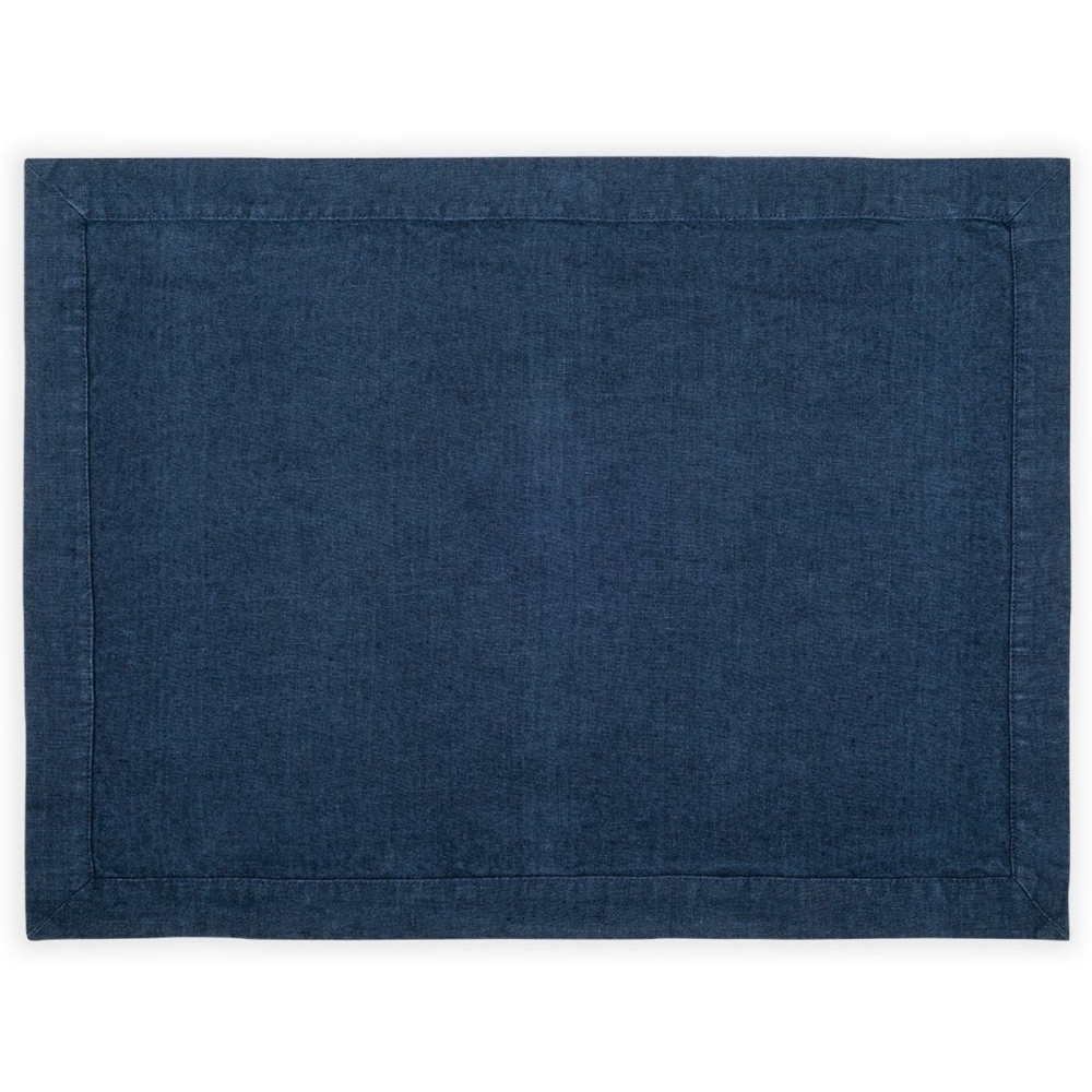 Linen Placemat, Midnight Blue-0