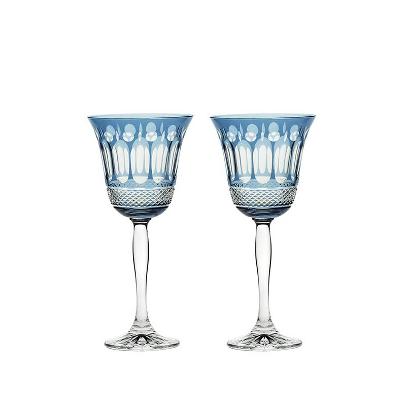 Belgravia Set of 2 Wine Glasses, 250ml, Blue-0