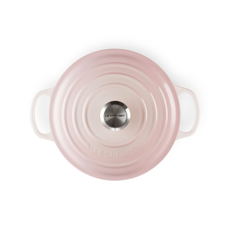 Signature Cast Iron Round casserole, 24cm - 4.2 litre, Shell Pink-1