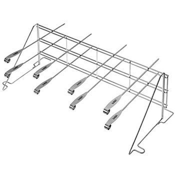 Elevations Grill rack and skewers set, stainless steel-0