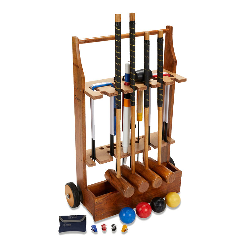 Pro 4 Player Croquet Set with Trolley-0