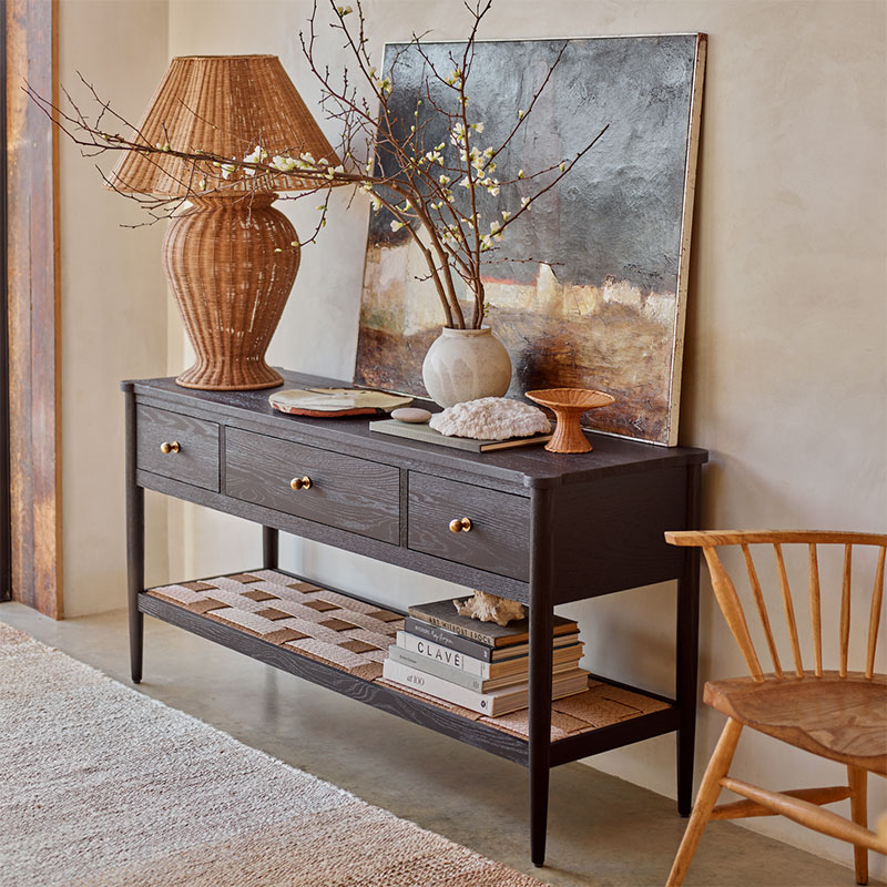 Frome Console Table, Warm Black-0