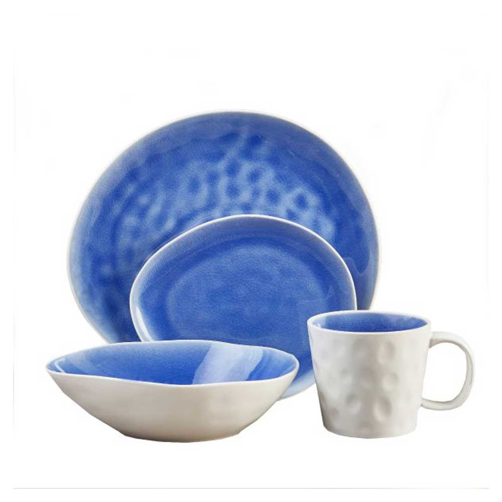 Vie Naturelle 16 Piece Dinner Set, Blue-0