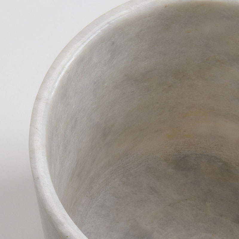 Mandalay Utensil Pot, 16.5 x 14.5cm, Marble-4