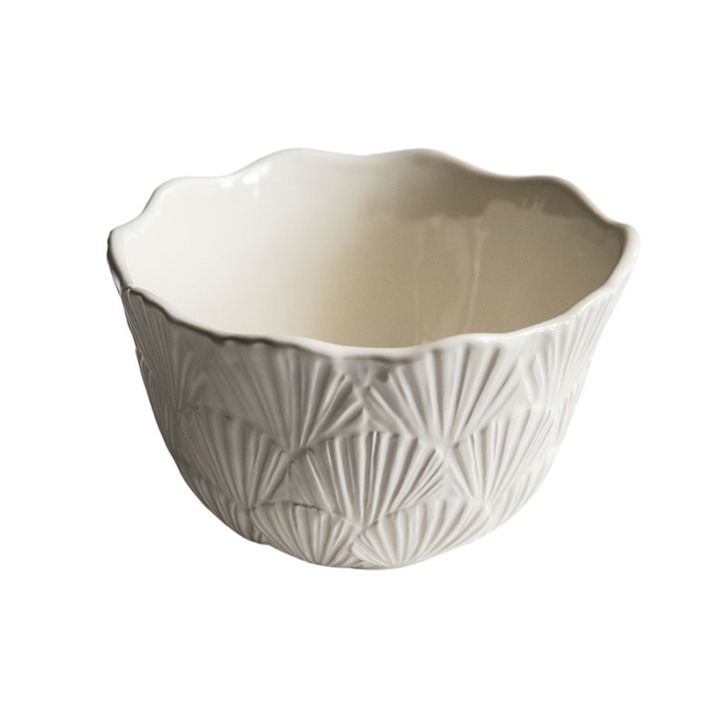 Laguna Shell Set of 4 Cereal Bowls, H 10cm, W 15.5cm, D 15.5cm, Linen-3