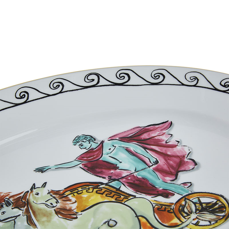 Il Viaggio Di Nettuno - Chariot Oval flat platter, 34cm-2